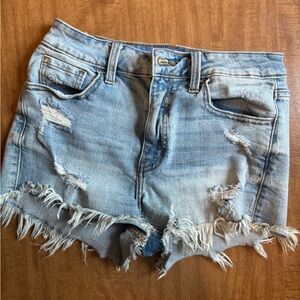 Studio Blue Jean Shorts Distressed Frayed Hem